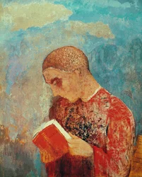 Alsácia ou, Monk Reading, c.1914
